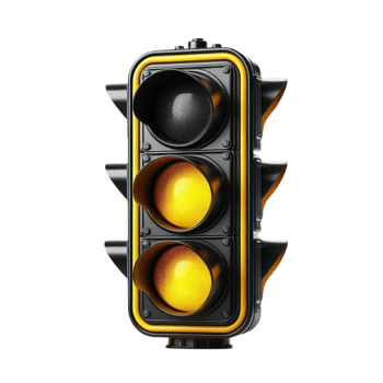 Light with Yellow Signal Isolated png
