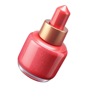 3D Icon of Red Nail Polish for Manicure png
