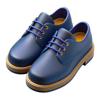 3D Icon of Dark Blue Casual Shoes for Everyday Wear png