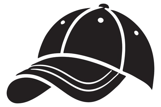 Fashion Baseball Cap Silhouette Icon Design Headwear Apparel vector