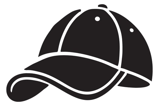 Modern Baseball Cap Silhouette Art for Designers and Brands vector