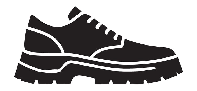 Trendy Black Platform Oxford Shoes for Women Modern Style Footwear vector