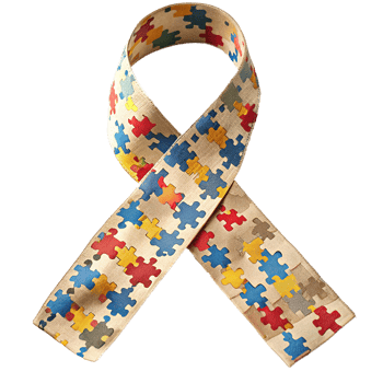 Awareness Ribbon Representing Autism Spectrum Disorder Puzzle png