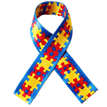 Awareness Ribbon for Autism Spectrum Disorder Puzzle Pieces Design png