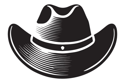 Classic Cowboy Hat Silhouette for Western and Country Themes vector