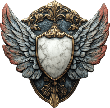 Winged shield decorative png