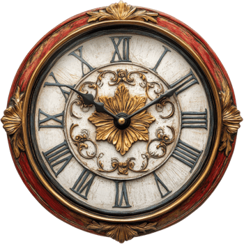 Vintage wall clock png