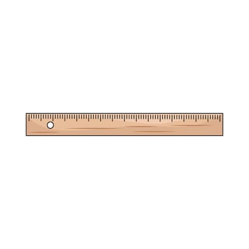 illustration of wooden ruler vector