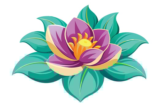 Pink and Red Flower Design on White Background vector