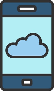 Cloud computing icon vector