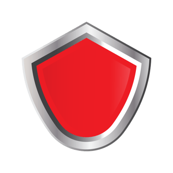 Red Shield Emblem with Silver Border png