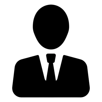 A simple stylized illustration of a person in a suit and tie. png