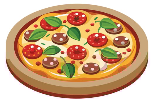 A pizza illustration perfect for food design vector