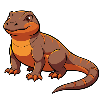 Komodo Dragon Basking in Sunlight Detailed Scaly Skin and Powerful Limbs png