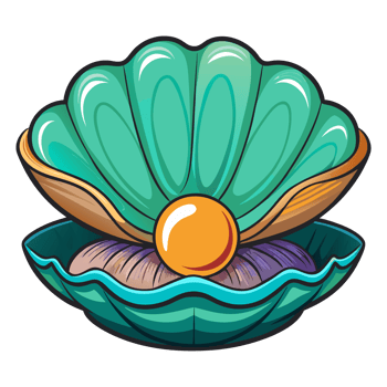 Iridescent Giant Clam Shell with Vibrant Mantle png