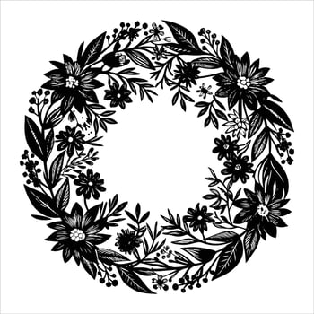 Wildflower Wreath Festival. vector