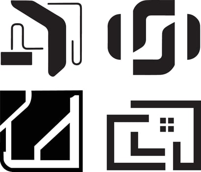 Abstract Geometric Shapes, Perfect for Modern Design Projects vector