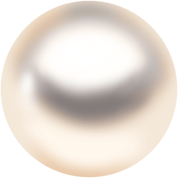Image of a single round pearl on a transparent background. The surface of the pearl looks smooth and shiny. By grading from light to slightly dark. png