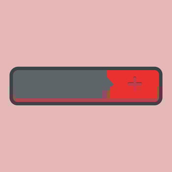 blank text space with plus sign in outline flat design. vector