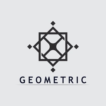 Isometric Cube Geometric Logo Design vector