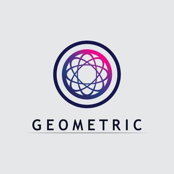 Futuristic Geometric Symbol Logo stock icon illustration and business logo vector