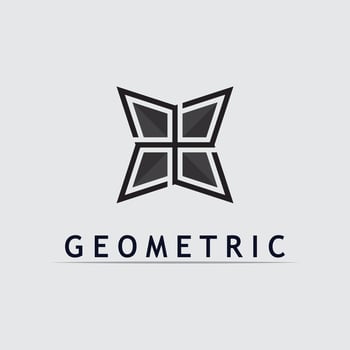 Futuristic Logo Design Using Geometry logo stock icon illustration and business logo vector