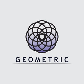 Geometric logo stock icon illustration and Circular Maze Geometric Logo business logo vector