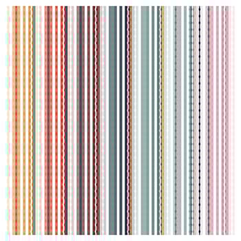 A vibrant pattern of vertical stripes in various colors, featuring intricate designs and textures in a playful arrangement. vector