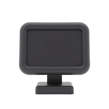 Isolated Black Display Device Screen with Rounded Edges on White png