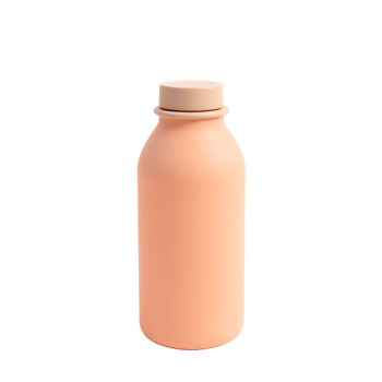 Minimalist Peach Bottle on White Background Studio Shot Still Life png