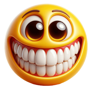 Giant Grinning Emoji with Big Eyes png