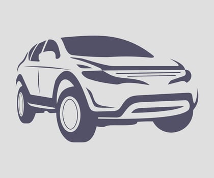 car icon isolated on white background vector