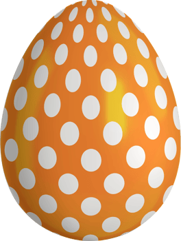 3d easter egg with dots png