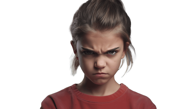 Angry Upset Girl Glaring Mad Expression, Transparent png