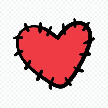 Flat heart icon illustration on white vector