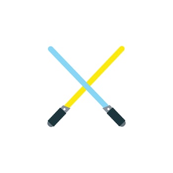 lightsaber cross icon vector