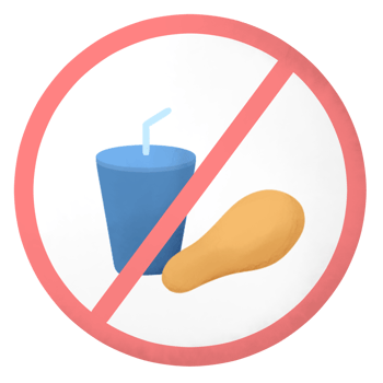 sign of no eating unhealthy food and drink illustration png