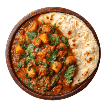 indian food curry isolate on transparent background png