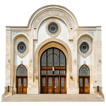 Synagogue isolate on transparent background png