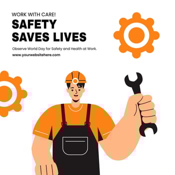 International Workplace Safety Day Social Media Illustration Template Illustration vector