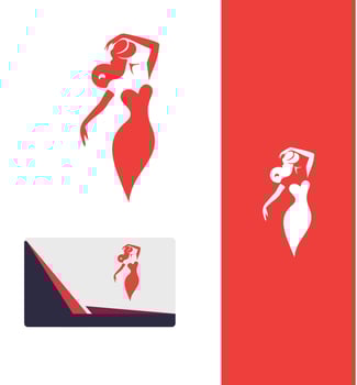 The Classic Elegant Lady Logo Design vector