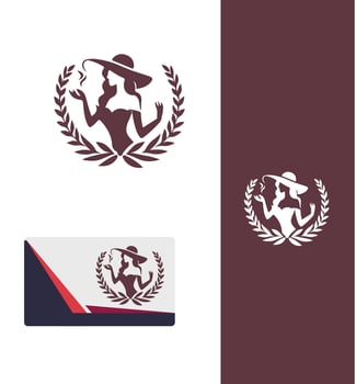 The Elegant Duchess Lady Logo Design vector