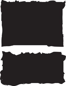 Black jagged paper rectangle shapes silhouette vector