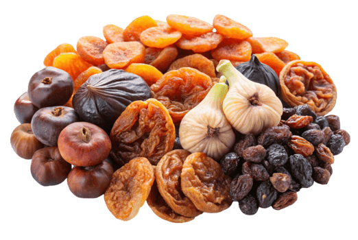 Dried fruits isolated nutrient-dense snacks for every occasion png