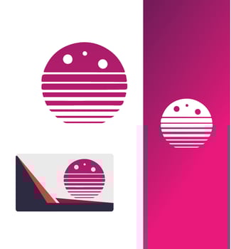 Blue Horizon Branding Beach Logo vector