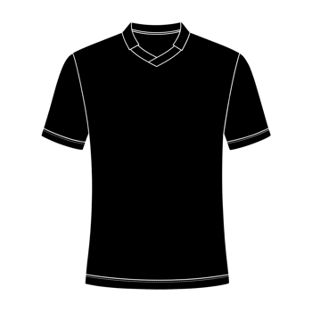 Black VNeck TShirt Template Design Mockup Illustration Graphic Resource white lines style png