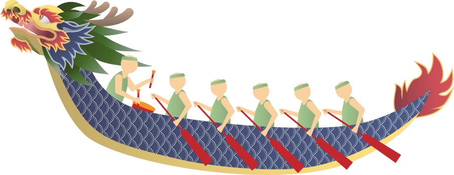 Dragon Boat Racing Illustration png