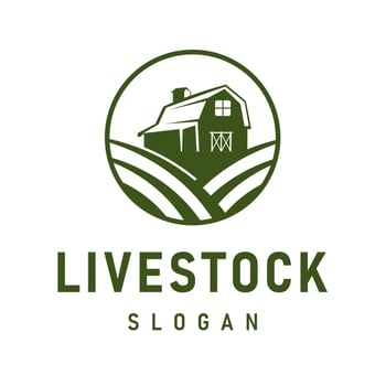 Farm Logo Design featuring Barn Elements with Retro Vintage Style, This design is suitable for branding Farm, Agriculture, Organic Products vector