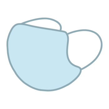 a blue face mask on a transparent background png