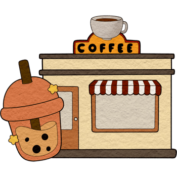 coffee shop and bubble tea png